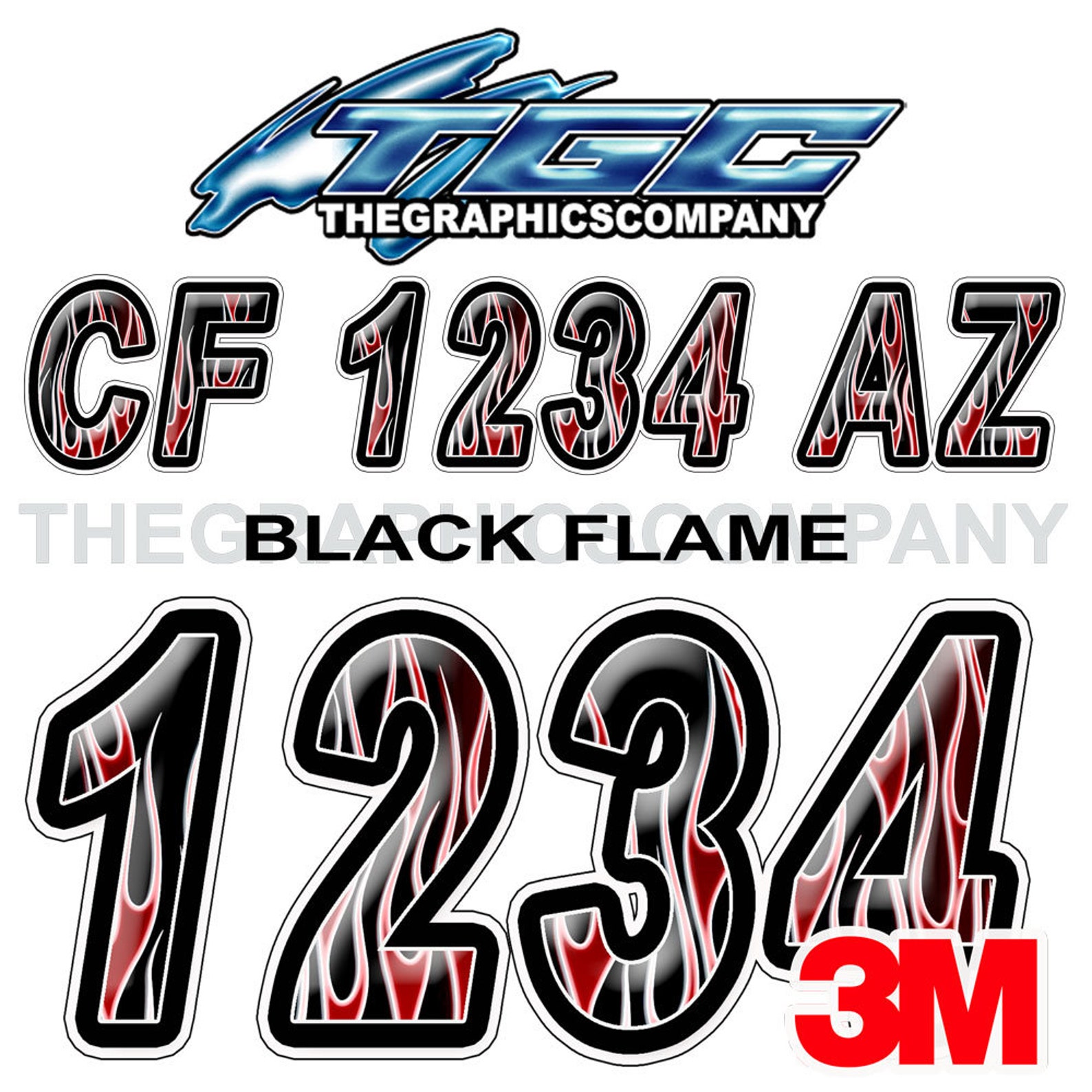 Boat Registration Numbers and Letters Decals Black With Black Etsy