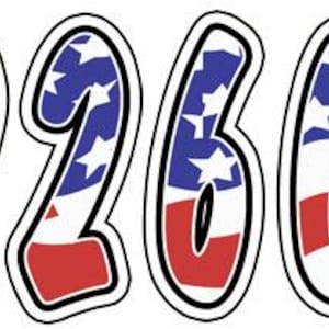 Custom Boat Number TX  2260  MS American Flag Port and Starboard
