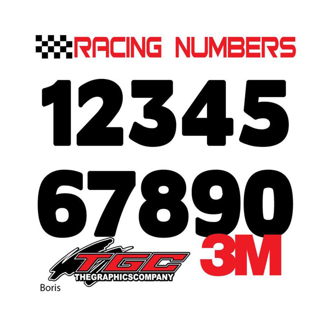 2 Inch Tall Racing Numbers Vinyl Decals Stickers MX ATV - Etsy