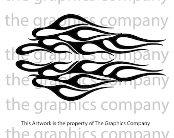 Custom Flame Decals . The size is for one of the flames in the set. Driver and Passenger