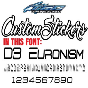 Custom Vinyl Decals and Stickers D3 Font  Wall  Auto  Boat  Sign  Window Business