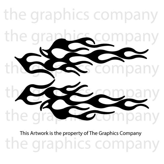 Aangepaste Flame Decals Stickers Graphics. De maatlijst is voor