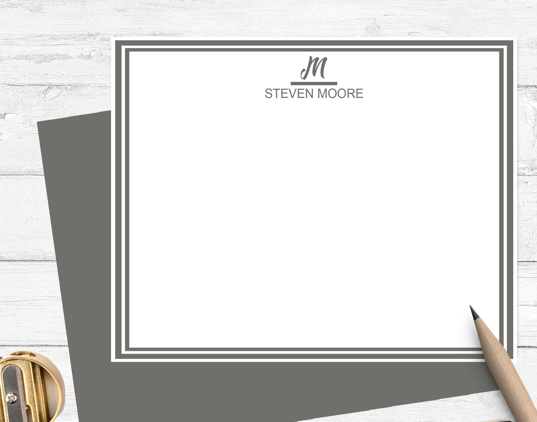 Mens personalized stationery custom stationary for men mens Etsy