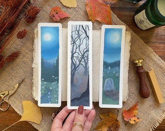Hand-Painted Bookmarks - Halloween Series