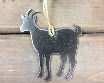 Goat Metal Christmas Ornament