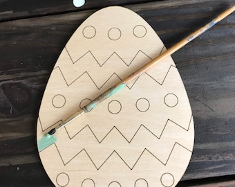 Wood Easter Egg Craft Blank- precut lines- Easter activities- kids Easter activities- homeschool Easter activity-Easter crafts