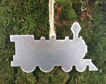 Train Metal Christmas Ornament, Christmas Decor, Rustic Christmas, train lover ornament, boys first christmas ornament