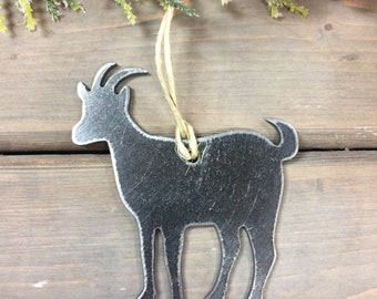 Goat Christmas Ornament, farmhouse Christmas Decor, Rustic Christmas, Cute Goat Ornament farm animal ornaments