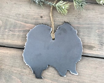 Pomeranian Dog Ornament,  Pet Lover, Metal Dog Christmas Ornament ,Pet Loss Dog Memorial, Pet Remembrance, Pet Lover Memorial Ornament