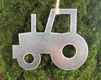 Tractor Metal Christmas Ornament, Christmas Decor, Rustic Christmas, Farming Tractor Ornament, Farming ornament