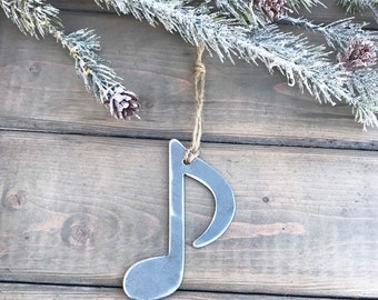 Musician Christmas Ornament, Christmas Decor, Rustic Christmas, Farmhouse Christmas Decor, Musical love