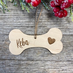 Dog Bone Christmas Ornament, Christmas Decor, Rustic Christmas, Pet Christmas Gift, Dog Christmas ornament, dog christmas gift