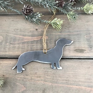 Dachshund Dog Ornament,  Pet Lover, Metal Dog Christmas Ornament ,Pet Loss Dog Memorial, Pet Remembrance, Pet Lover Memorial Ornament