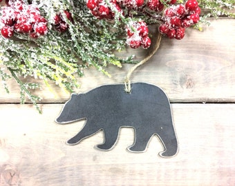 Bear Christmas Ornament, farmhouse Christmas Decor, Rustic Christmas, Forest Decor, Woodland Theme, forest animal ornaments