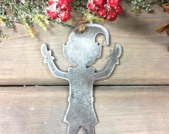 Elf Christmas Ornament, Christmas Decor, Rustic Christmas, farmhouse Christmas decor,Industrial Christmas