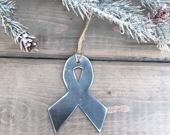 Cancer Survivor Christmas Ornament, Christmas Decor, Rustic Christmas, Farmhouse Christmas Decor, Cancer awareness ornament