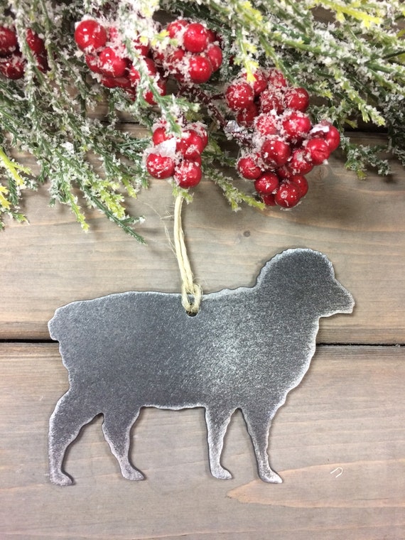 Sheep Christmas Ornament~Feed Store Christmas ~Farmhouse Ornament ~ Farm Ornament~ Barn Animal Christmas Ornament ~Family Ornament