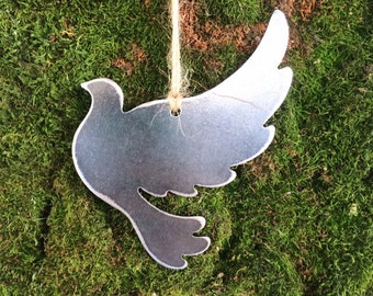 Peace Dove Christmas Ornament, Christmas Decor, Rustic Christmas, unique christmas gift, , metal ornaments