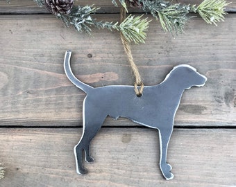 Fox Hound Dog Ornament,  Pet Lover, Metal Dog Christmas Ornament ,Pet Loss Dog Memorial, Pet Remembrance, Pet Lover Memorial Ornament