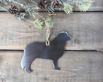 Border Collie Ornament,  Pet Lover, Metal Dog Christmas Ornament ,Pet Loss Dog Memorial, Pet Remembrance, Pet Lover Memorial Ornament