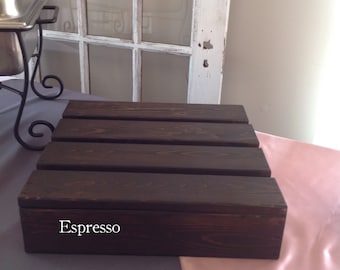 12x12 Square Wood Cake Stand