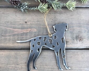 Dalmatian Dog Ornament,  Pet Lover, Metal Dog Christmas Ornament ,Pet Loss Dog Memorial, Pet Remembrance, Pet Lover Memorial Ornament