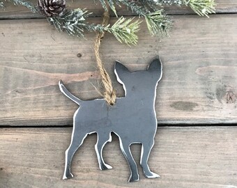 Chihuahua Ornament,  Pet Lover, Metal Dog Christmas Ornament ,Pet Loss Dog Memorial, Pet Remembrance, Pet Lover Memorial Ornament