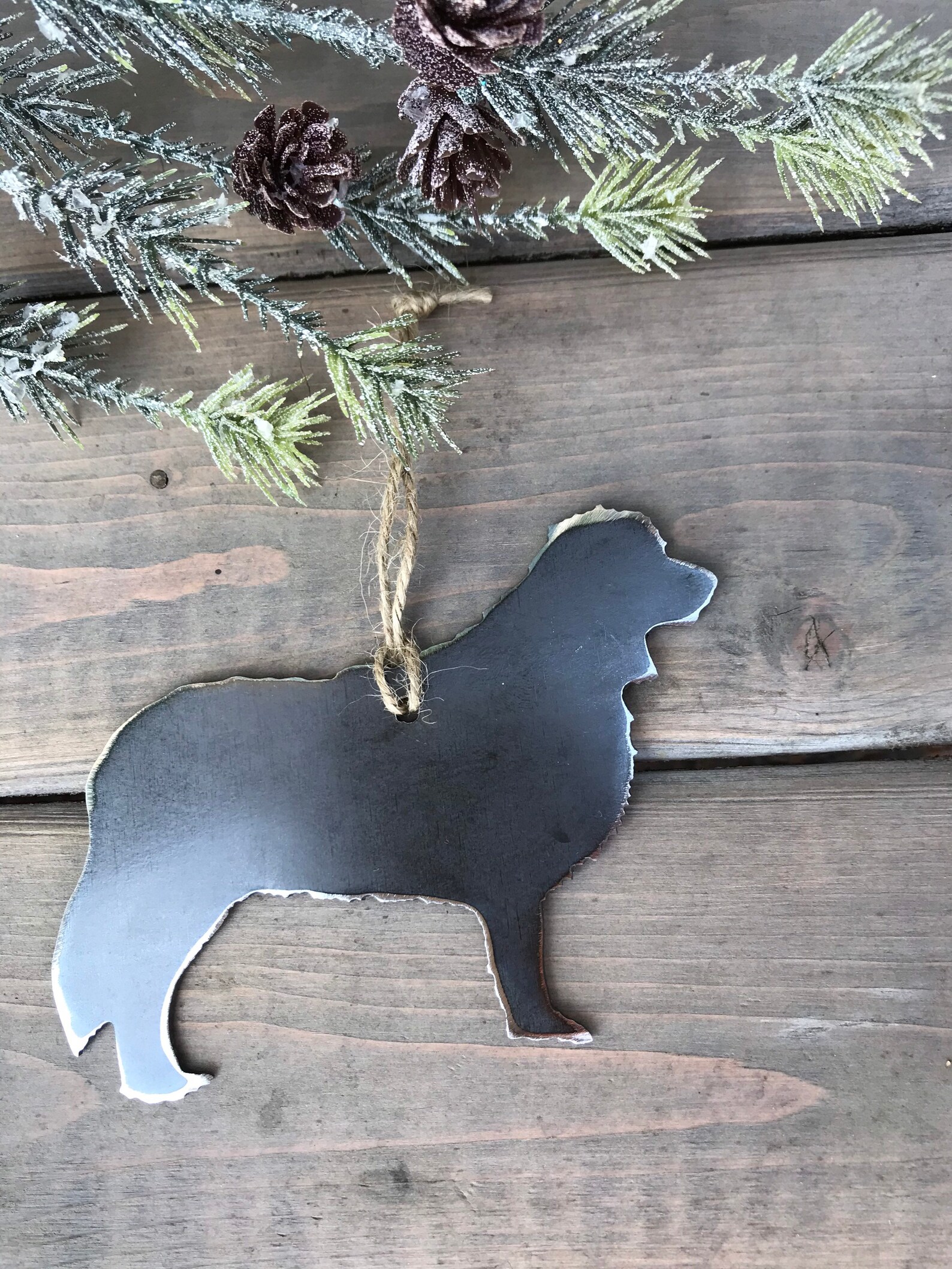 Border Collie Ornament Pet Lover Metal Dog Christmas Etsy