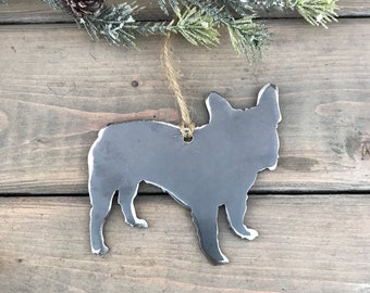 Boston Terrier Ornament,  Pet Lover, Metal Dog Christmas Ornament ,Pet Loss Dog Memorial, Pet Remembrance, Pet Lover Memorial Ornament