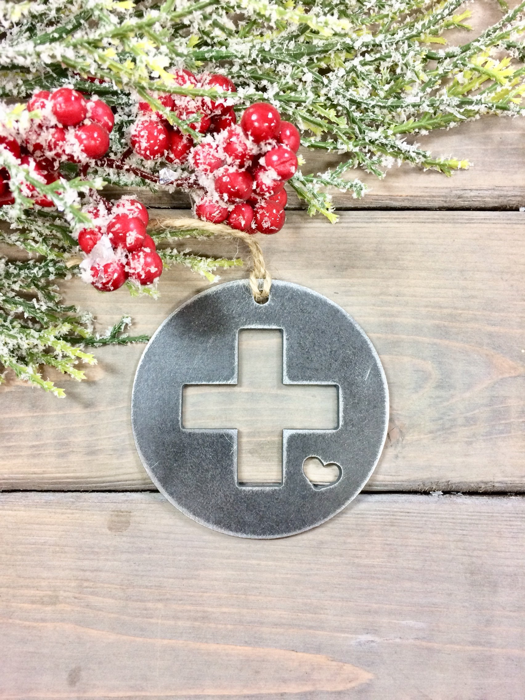 Medical services Metal Christmas Ornament, Christmas Decor, Rustic