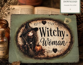 ¡Bruja, por favor! – Una colección rústica y vintage de Halloween (Descarga digital)