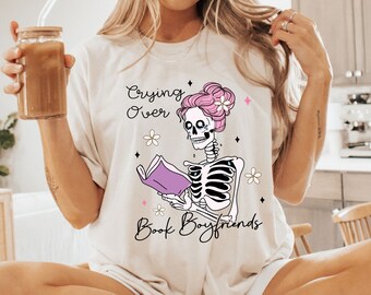 Book lover gift, Book shirt, Book Gift, Book Lover, Reading Book, Bookworm Gift, Spooky Book shirt, Halloween Book Gift, Skeleton Reading