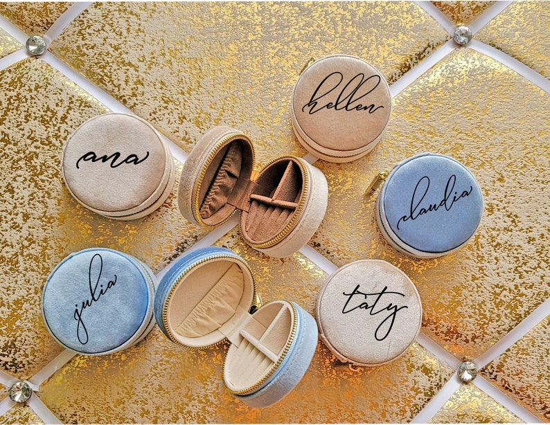 Velvet Small Jewelry Box Bridesmaid Gift Bridesmaid Jewelry Etsy