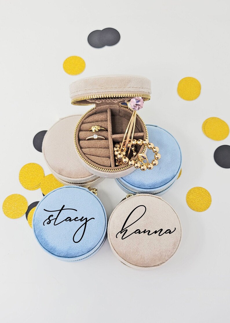 Velvet Small Jewelry Box Bridesmaid Gift Bridesmaid Jewelry Etsy