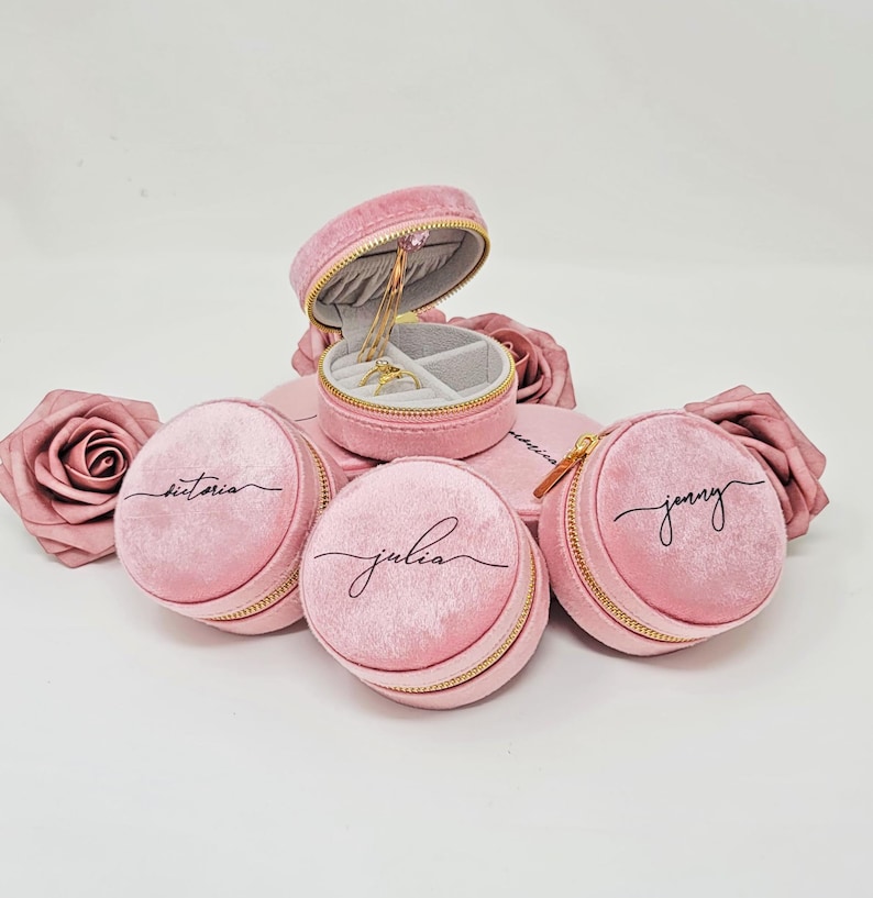 Bridesmaid Gift Velvet Small Jewelry Box Bridesmaid Jewelry Etsy