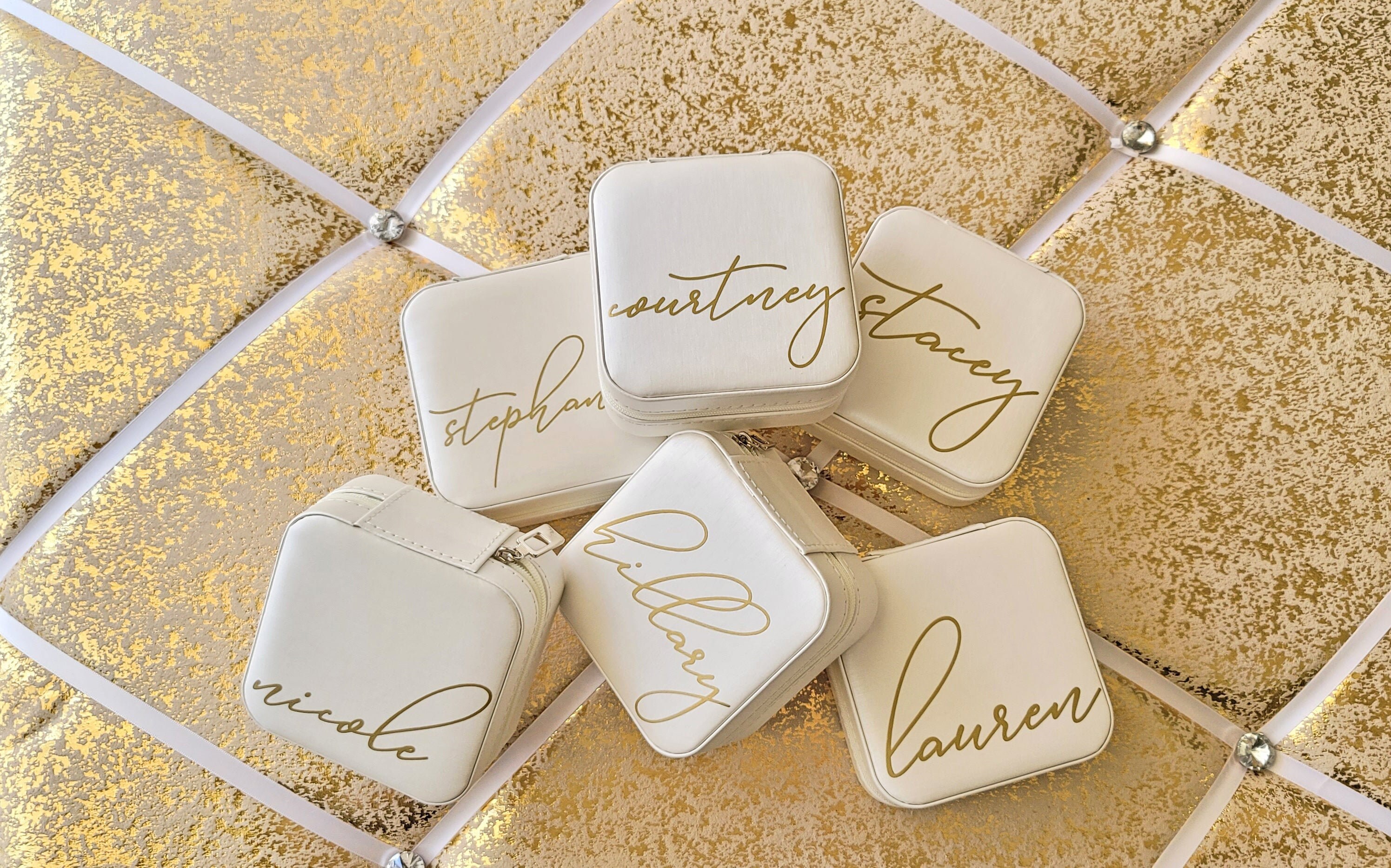 Travel Jewelry Case Bridesmaid Gift Personalized Jewelry Etsy UK
