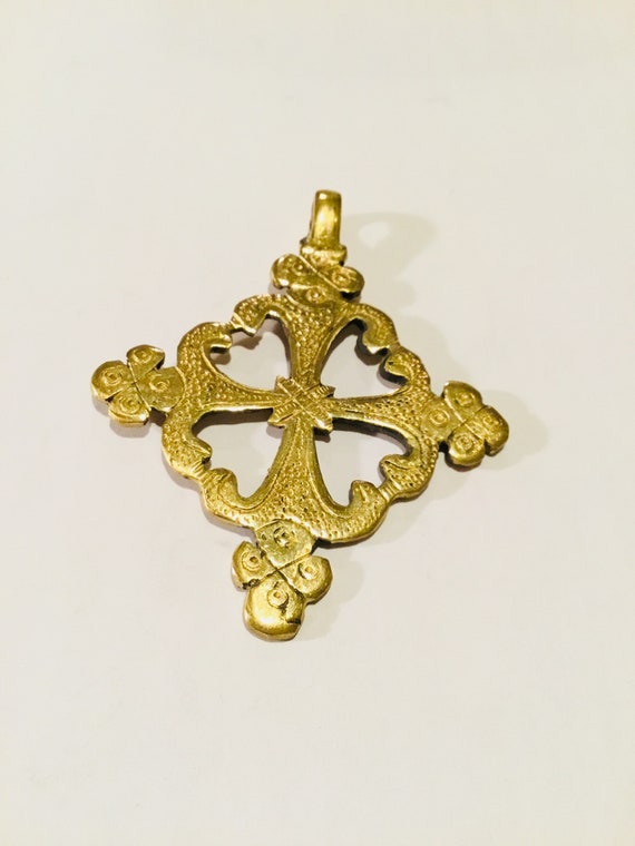 Ethiopian Coptic Cross Pendant Jewelry - Gold Ethiopian Cross Pendant Ethiopian Coptic Cross Pendant Jewelry - Gold Ethiopian Cross Pendant