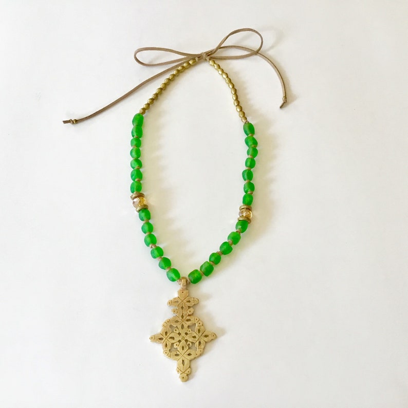 African Jewelry Ethiopian NecklaceCoptic Cross NecklaceBeaded NecklaceAfrican NecklaceEthiopian JewelryBoho Necklace