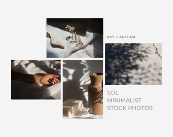 Sol Minimal Stock Photography Bundle, Mock Up Stock Photos, Neutral Color Stock Photos