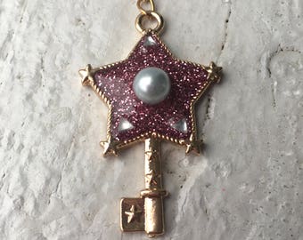 Pink Star Keychain