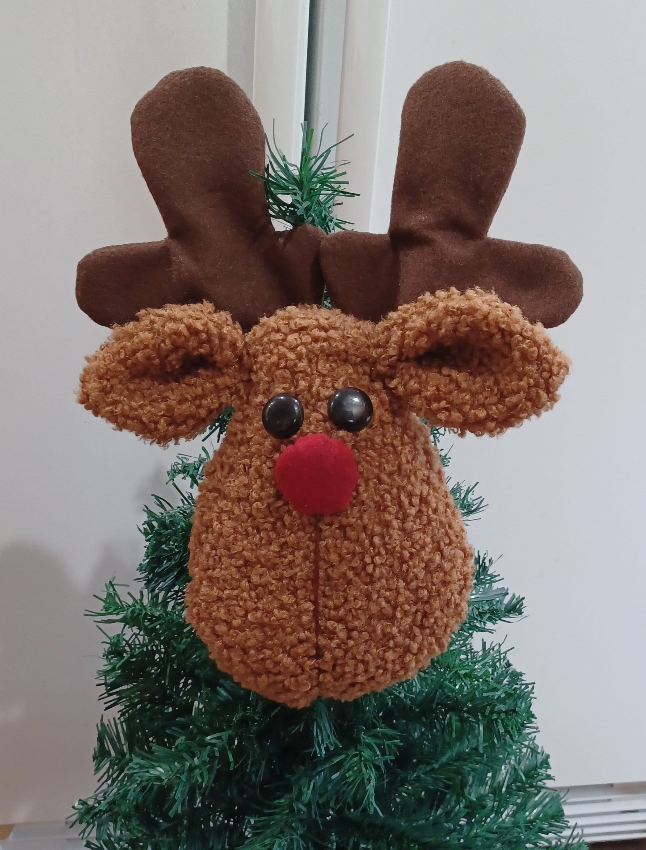 Christmas Tree Topper,reindeer Tree Topper,reindeer Christmas Decoration,christmas Wreath Decor