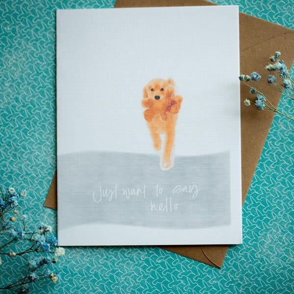 Just to Say Hello Greeting Card - Etsy