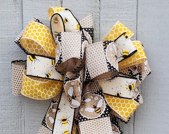 Bumble Bee Honeycomb Decorative Bow ~ Bumble Bee Baby Shower Decorations