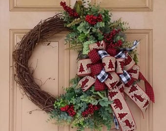Rustic Country Cottage Farmhouse Grapevine Wreaths ~ Woodland Wreath