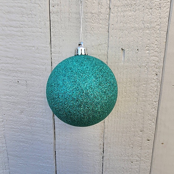 3" Peacock Teal Decorative Christmas Ornament ~ Elegant Christmas Decor