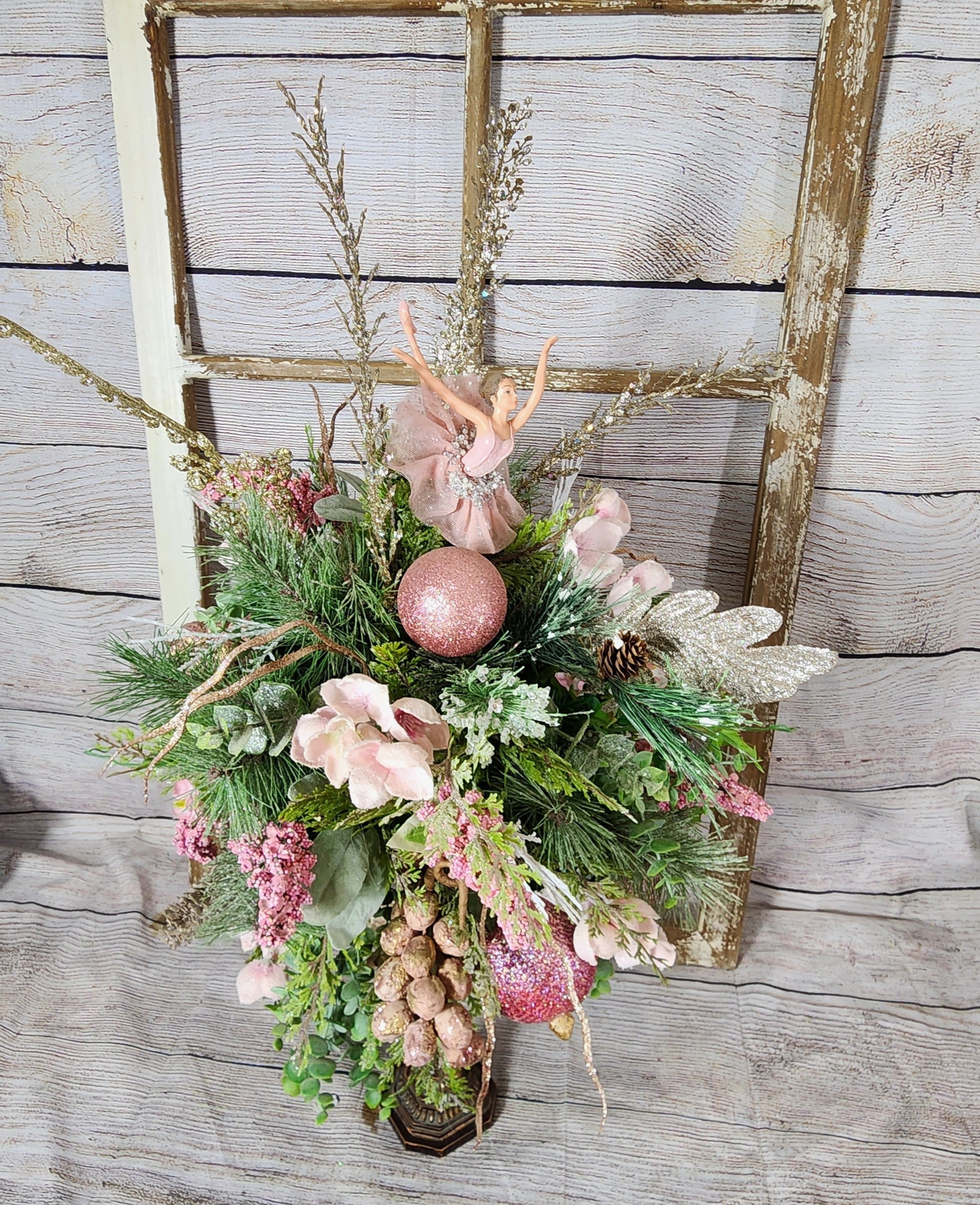 Pink Ballerina Candlestick Centerpiece