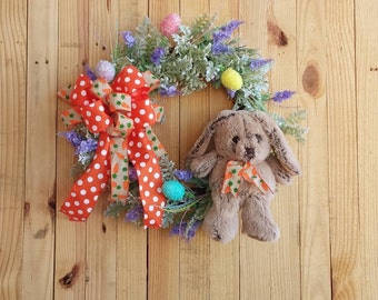 Easter Bunny Spring Wreath~ Easter Spring Door Wreath ~ Bunny Spring Door Wreath