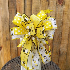 Bumble Bee Baby Shower Bow: Yellow & Black Ribbon Decor