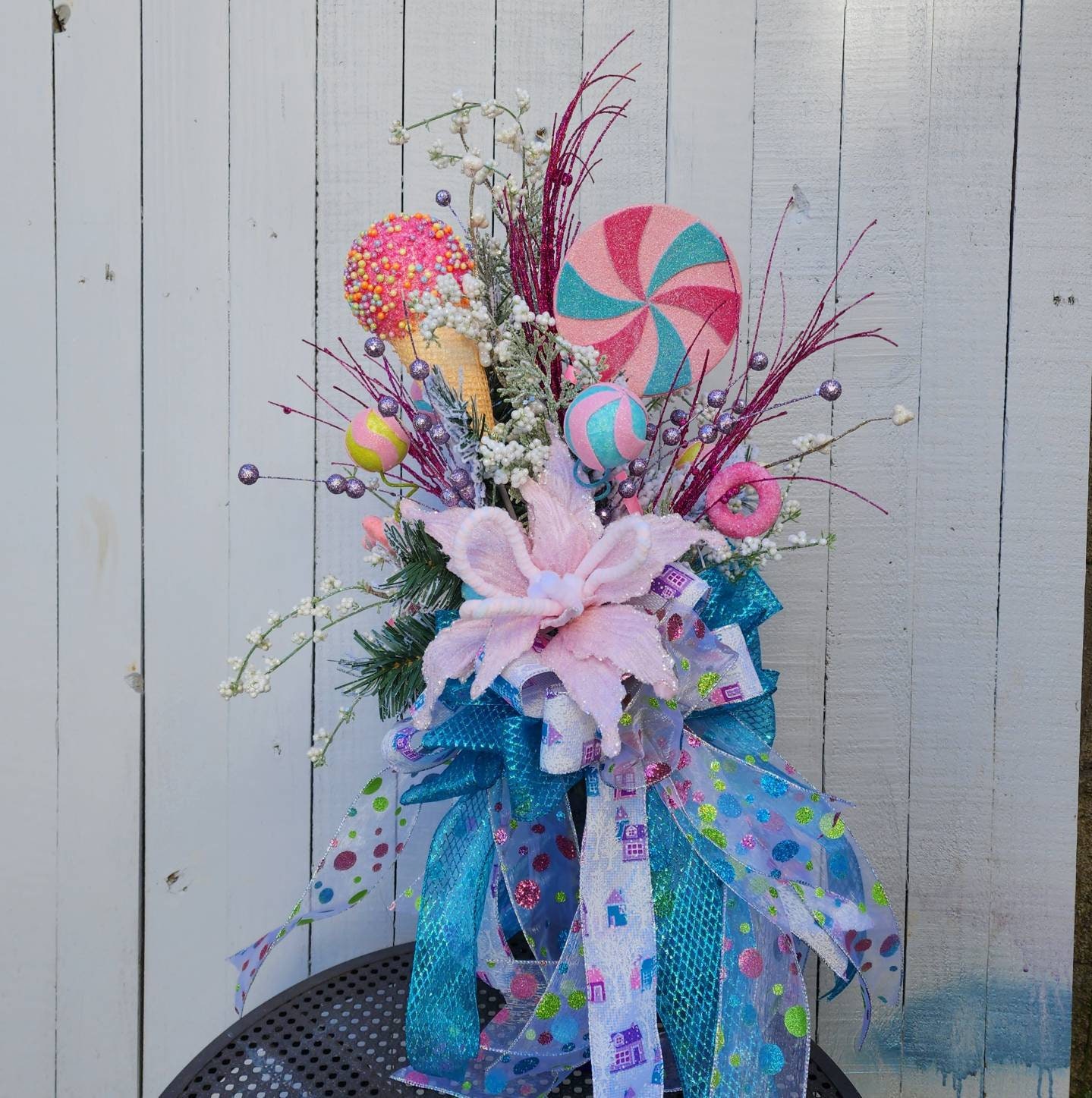 Whimsical Candy Land Tree Topper - 360 View for a Festive Touch - Etsy