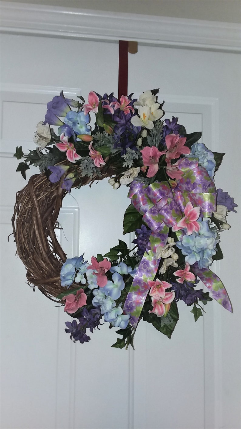 Spring Front Door Wreath Rustic Decor Country Chic Gvine